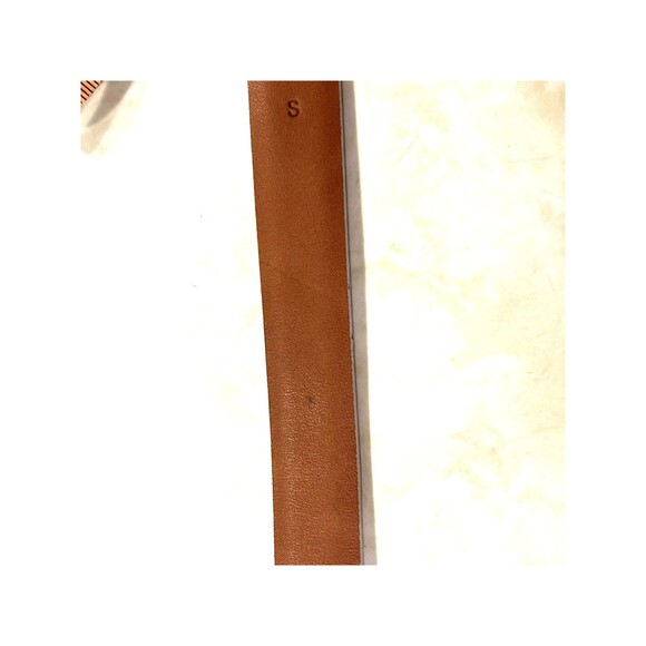 Woman's Ralph Lauren Belt Genuine Leather Faux Reptile Croc Pattern  3/4” Wide S - Picture 7 of 10